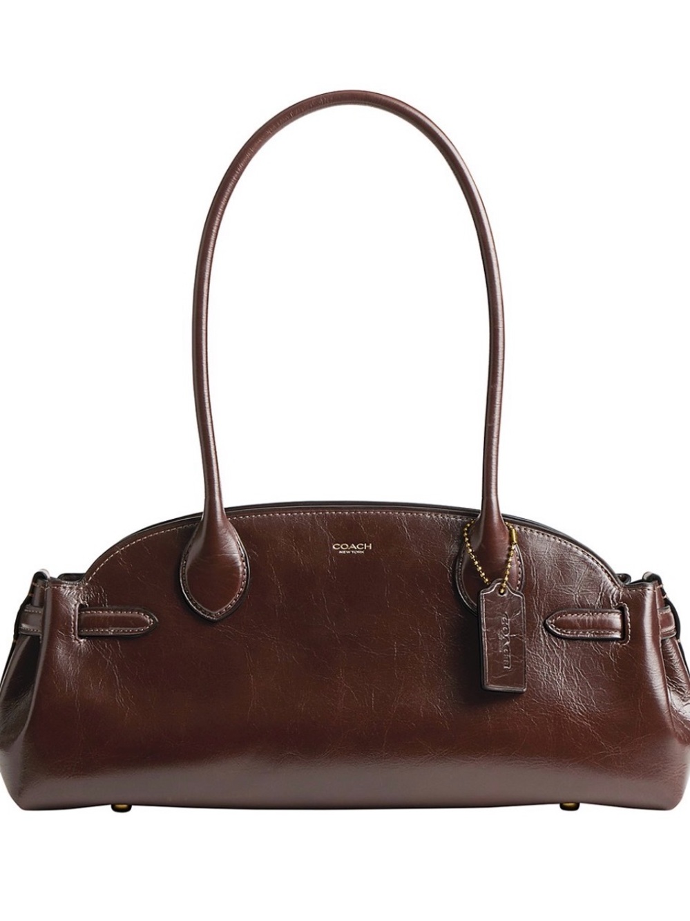 Coach Empire 34 Medium Dark Brown Carryall Leather Shoulder Bag with Tag